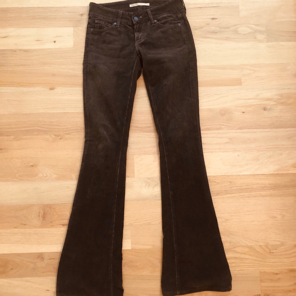 Brown corduroy flare jeans size 25